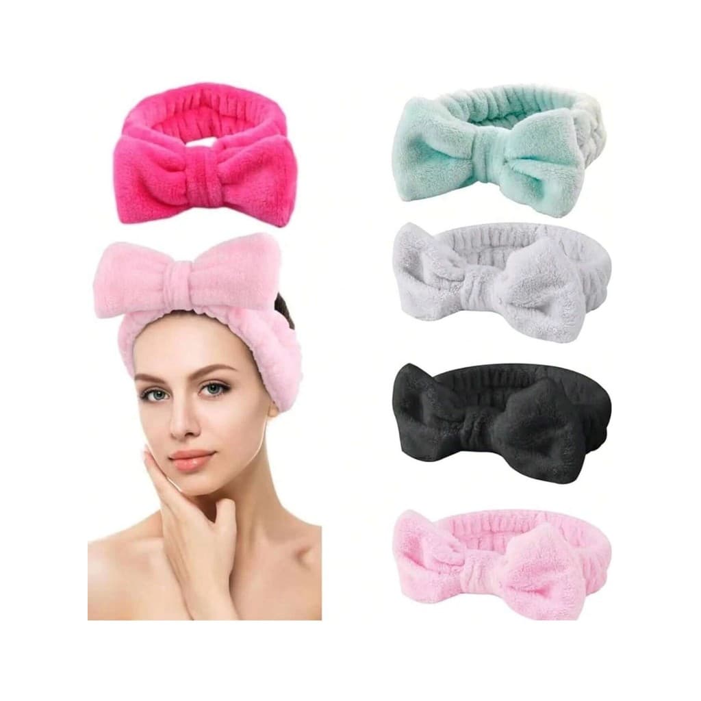 Faixa De Cabelo Para Maquiagem e Skincare Com Detalhes Colorida