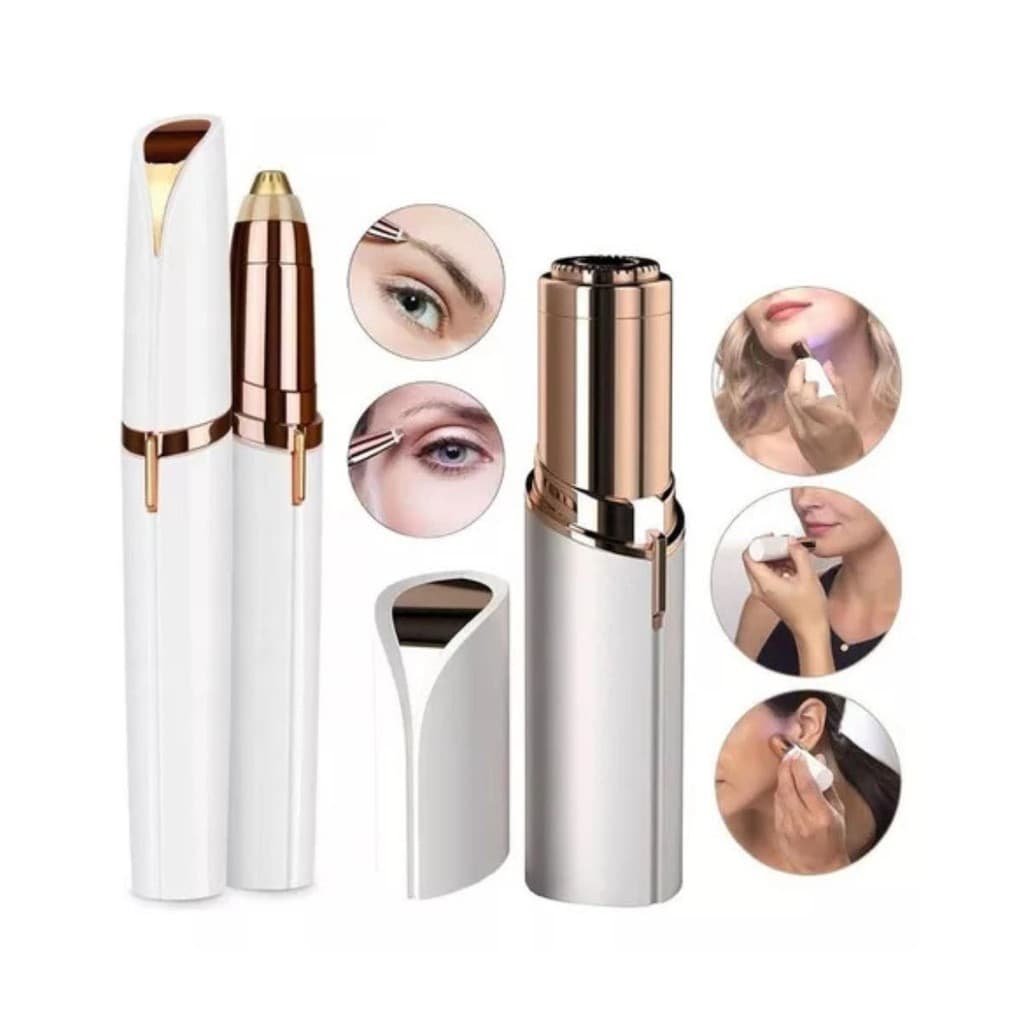 Kit Caneta Depiladora  Indolor Sobrancelha + Batom Depilador Facial Indolores