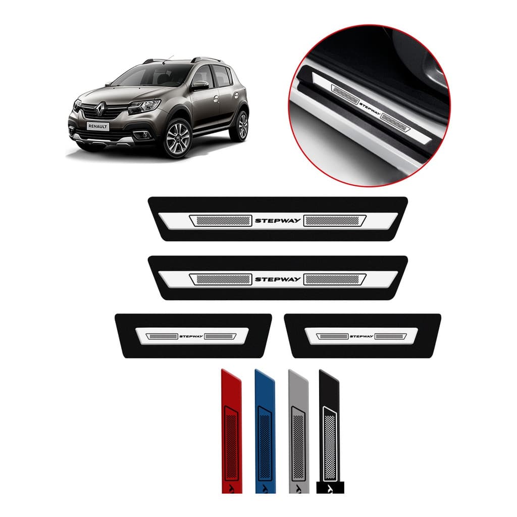 Soleira De Porta Na Cor Do Veículo P/ Renault Stepway