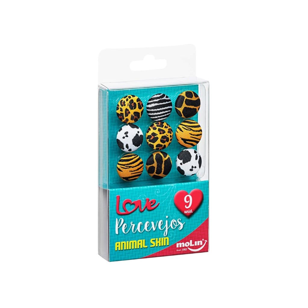 Percevejo Love Animal Skin 9Unidades Molin