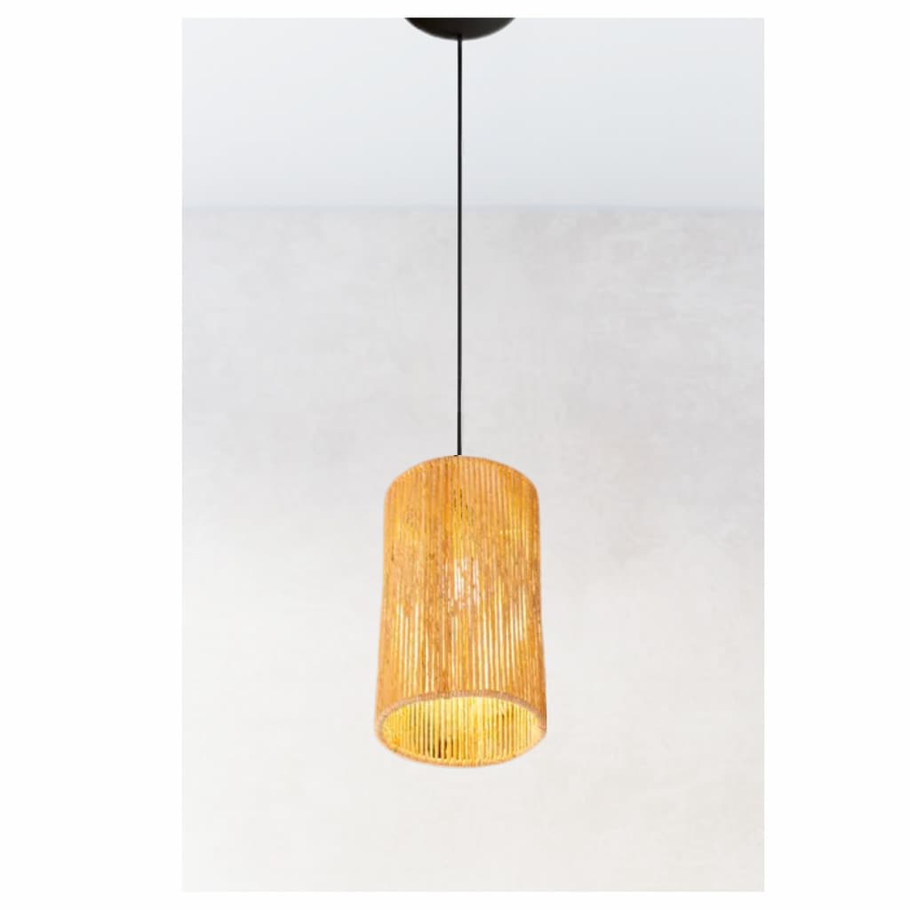 Pendente Lustre Palha Sisal Rustico De Fibra Natural Para Sala Cozinha Varanda Decorativo Retrô