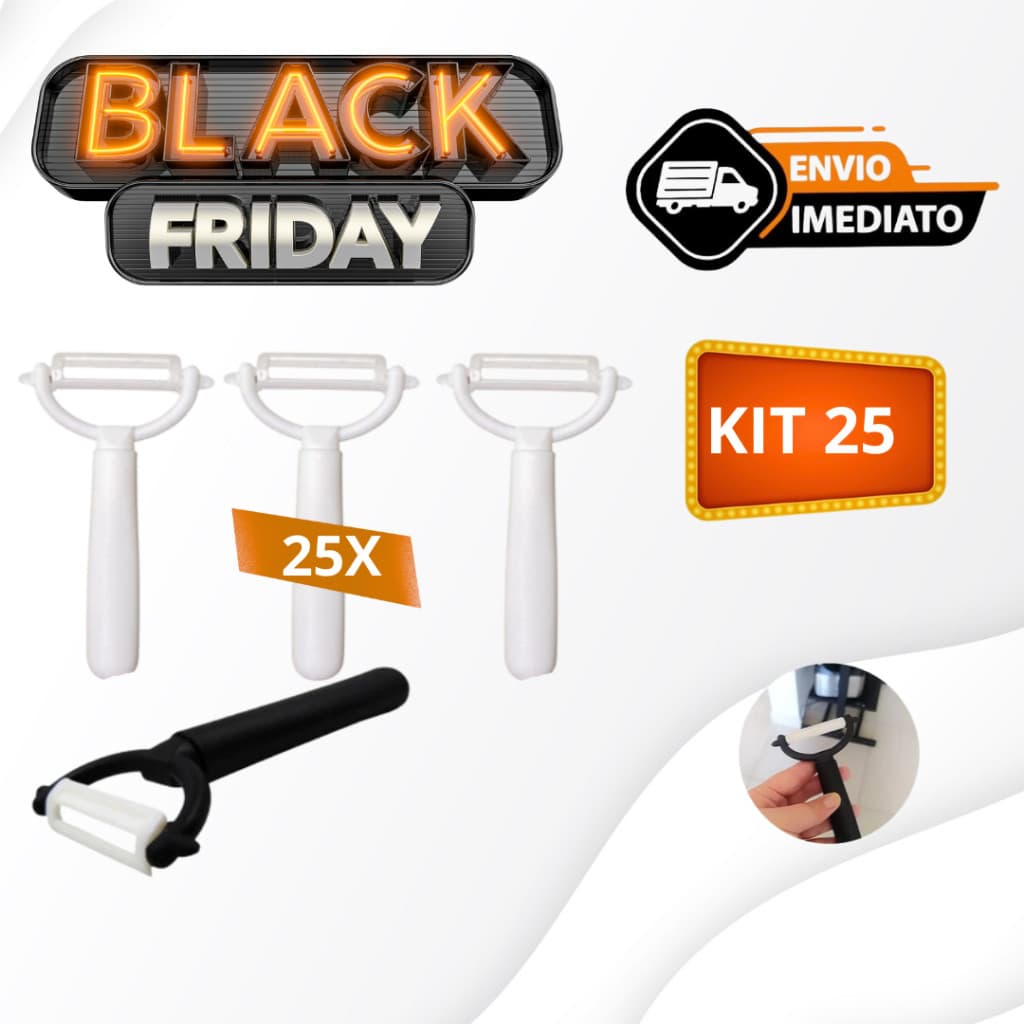 Kit 25 Descascadores Ralador De Alimentos Legumes Frutas Multiuso cerâmica Universal