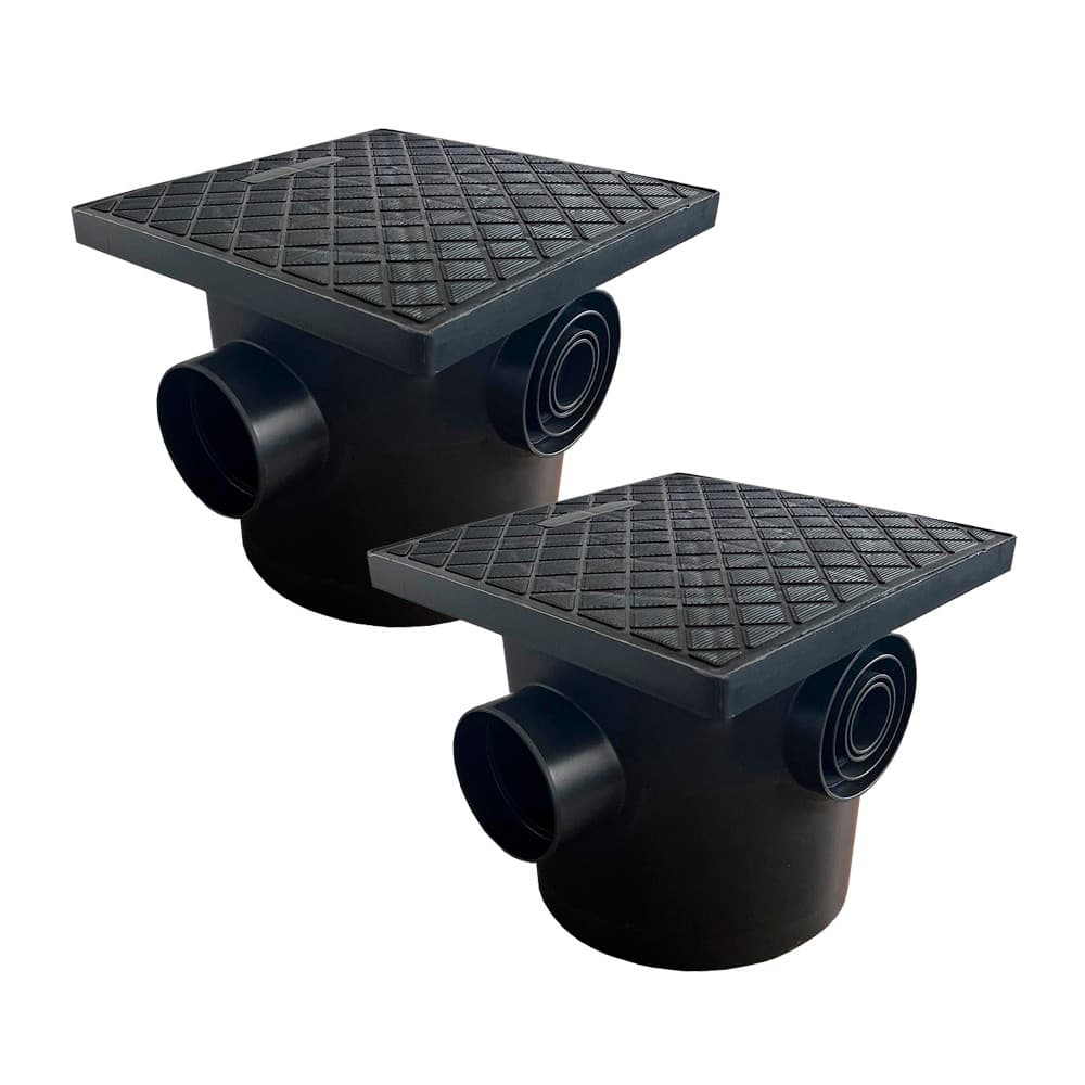Kit 2 Caixa de Gordura Sifonada 10 litros Com Cesto Pvc
