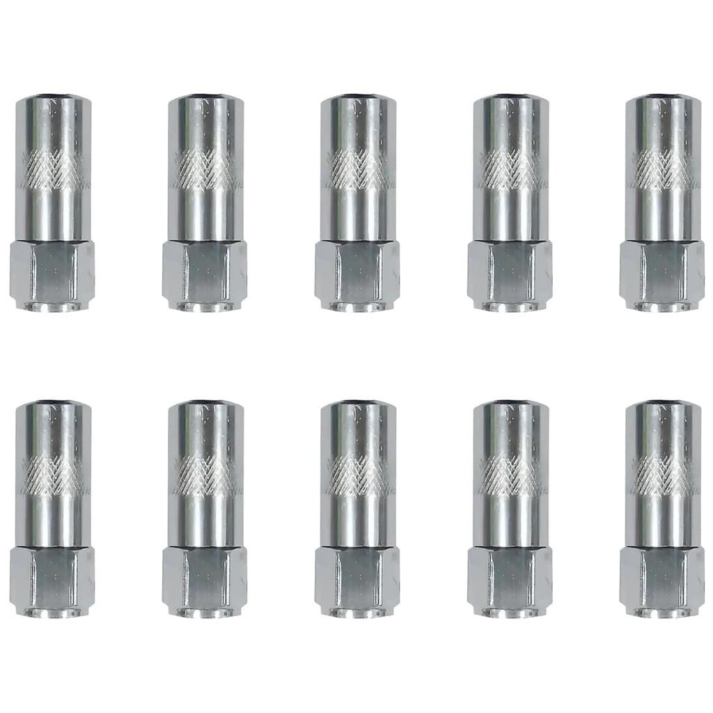 Kit Com 10 Bico Acoplador Hidráulico 4 Garras Para Graxa 1/8