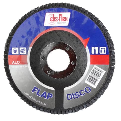 Disco Flap Grão 36 - 4.1/2 X 7/8 - 115 X 22,23 REF: 09.005 -DISFLEX