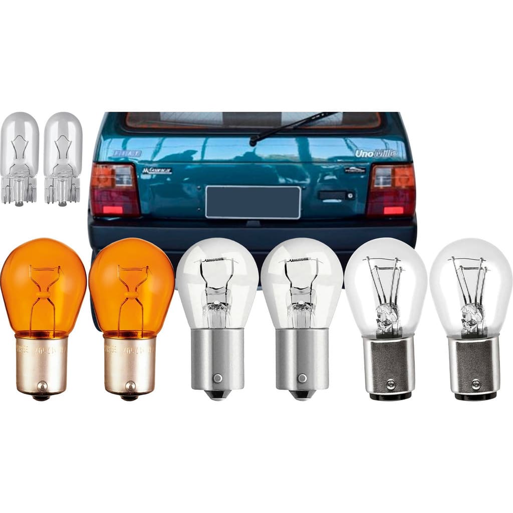 Lampadas Fiat Uno Lanterna Traseira Pisca Seta Ré Freio
