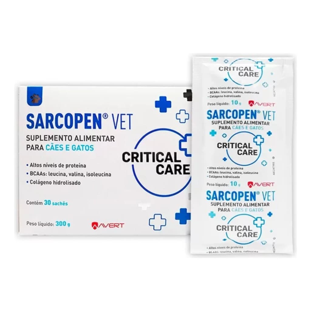 Sarcopen Vet Suplemento Alimentar Para Cães Gatos 30 Saches