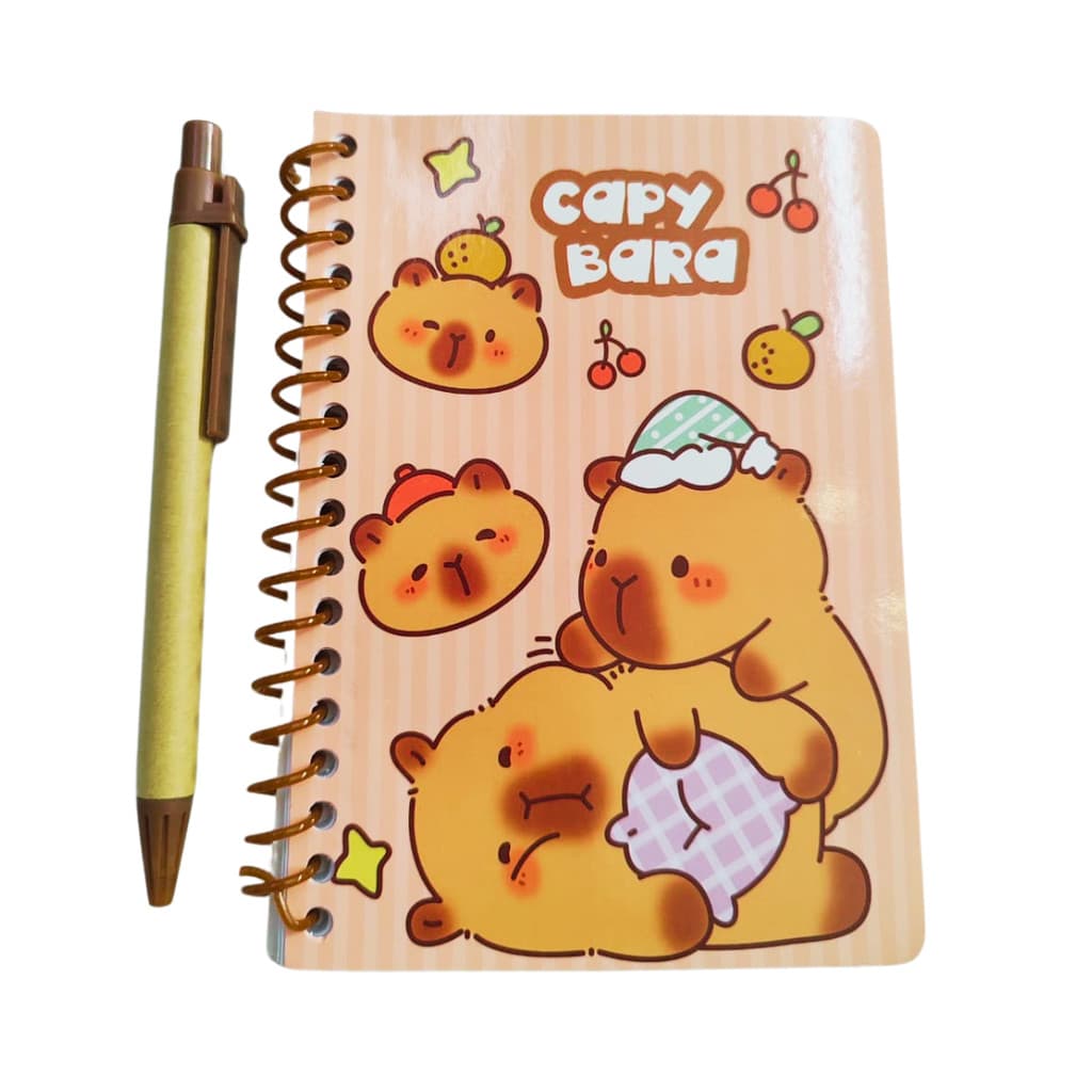 Caderneta de Anotações Capivara Com Caneta 48Fls 105x150mm