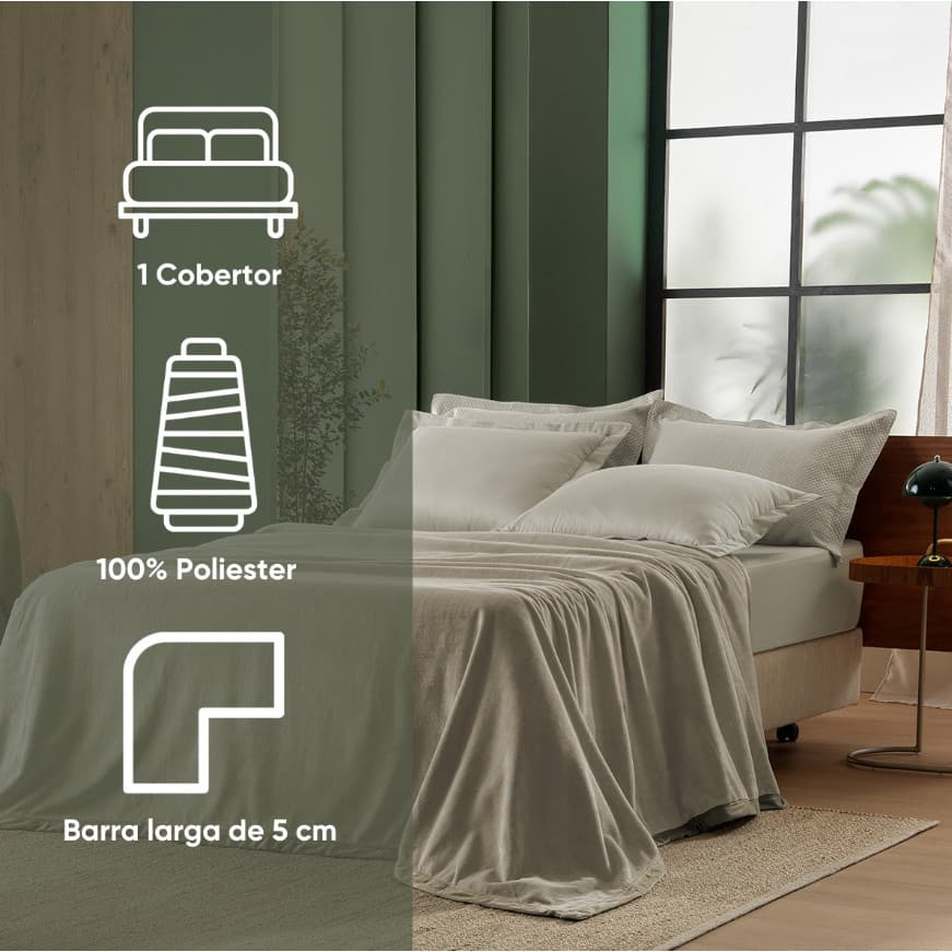 Cobertor Microfibra Casal Toque de Seda Super Macio Cetinatto Golden 1,80m x 2,20m - Appel