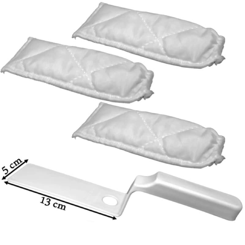 Limpador de transpasse espátula + 3 refil limpador box vidro janela e portas de correr