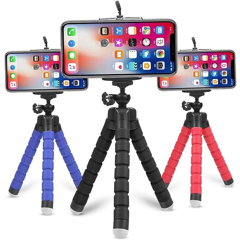Mini Suporte tripé De Mesa Escalavel Para Celular Gira 360º