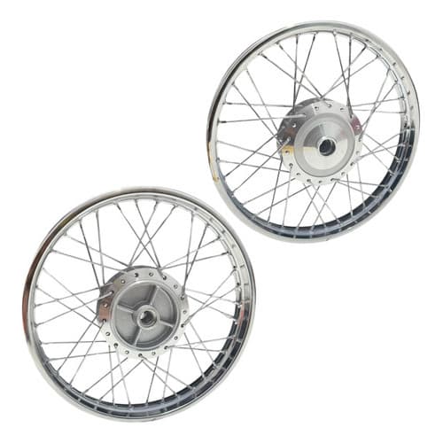 Par De Roda Cg Titan 150 Start 160 Com Cubo Prata Diamantado