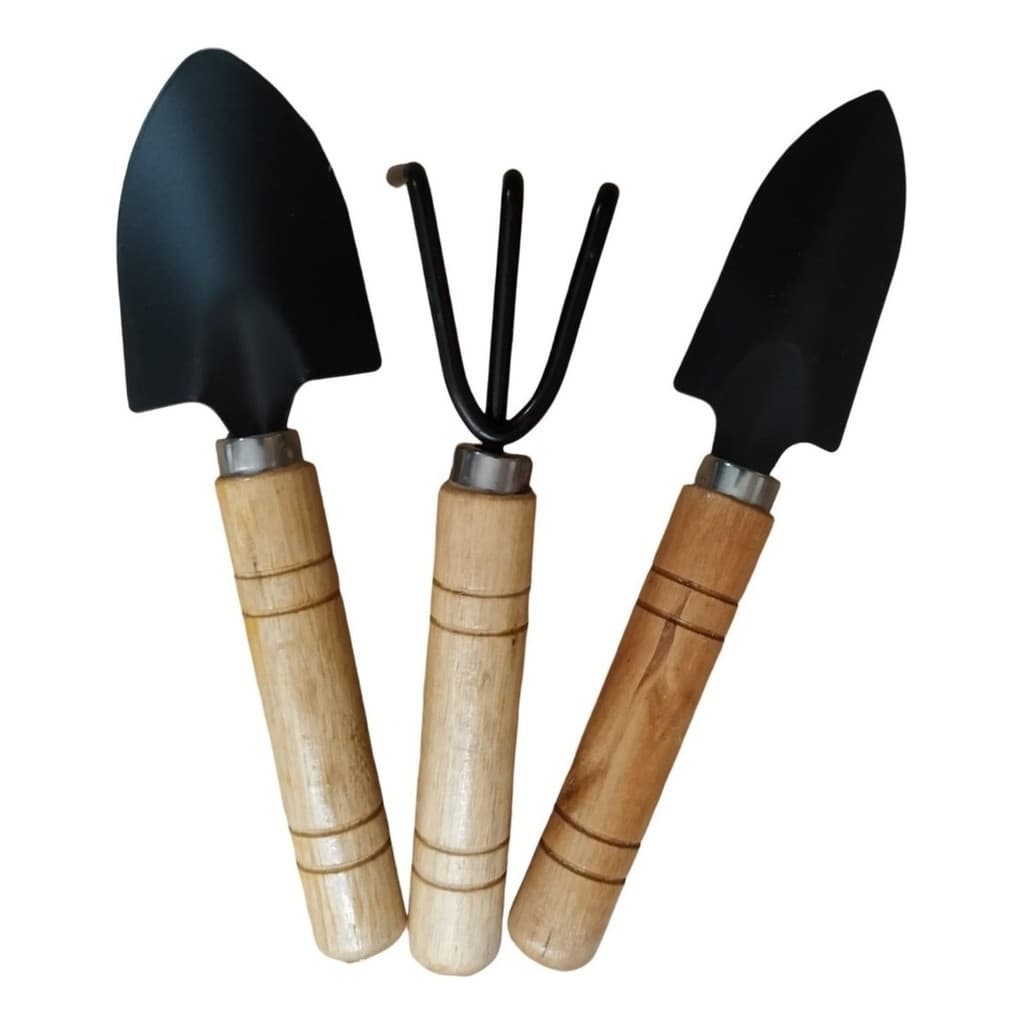 Kit Mini De Jardinagem 3 Peças 2 Pás  E Garfo