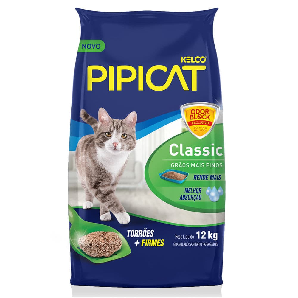 AREIA PIPICAT CLASSIC GATOS 12 KG