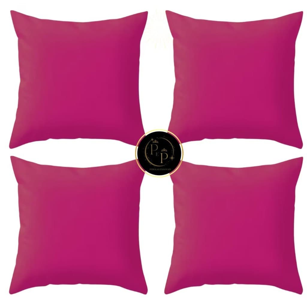 KIT 4 CAPAS LISAS DE LUXO PARA ALMOFADAS COM ZIPER -TAMAHO 45X45