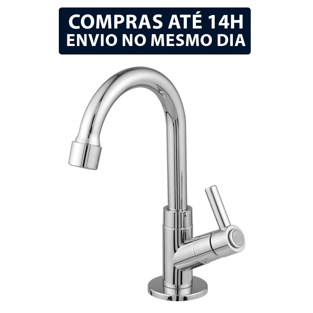 Torneira ABS Banheiro Lavabo Lavatorio 1/4 Cromada Prateado
