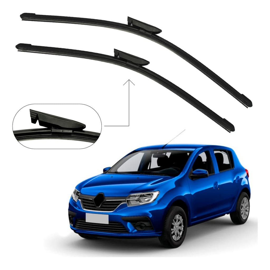 Par Paleta Limpador Parabrisa Renault Sandero 2014 à 2021 Palheta Parabrisa Sandero 2014 à 2021
