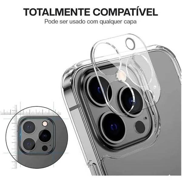 Kit Película de Cerâmica Flexível + Película Câmera Traseira + Película 3D De Vidro Para Iphone 14 PRO