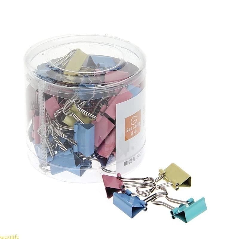 Grampo Prendedor / Clips De Papel Tipo Prendedor Cores Variadas 19mm 25mm 32mm 51mm