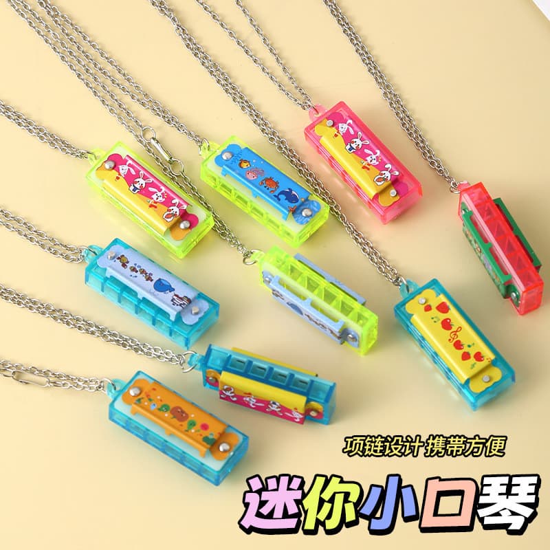 Mini gaita colar apito quatro buracos gaita dos desenhos animados instrumentos musicais brinquedos infantis