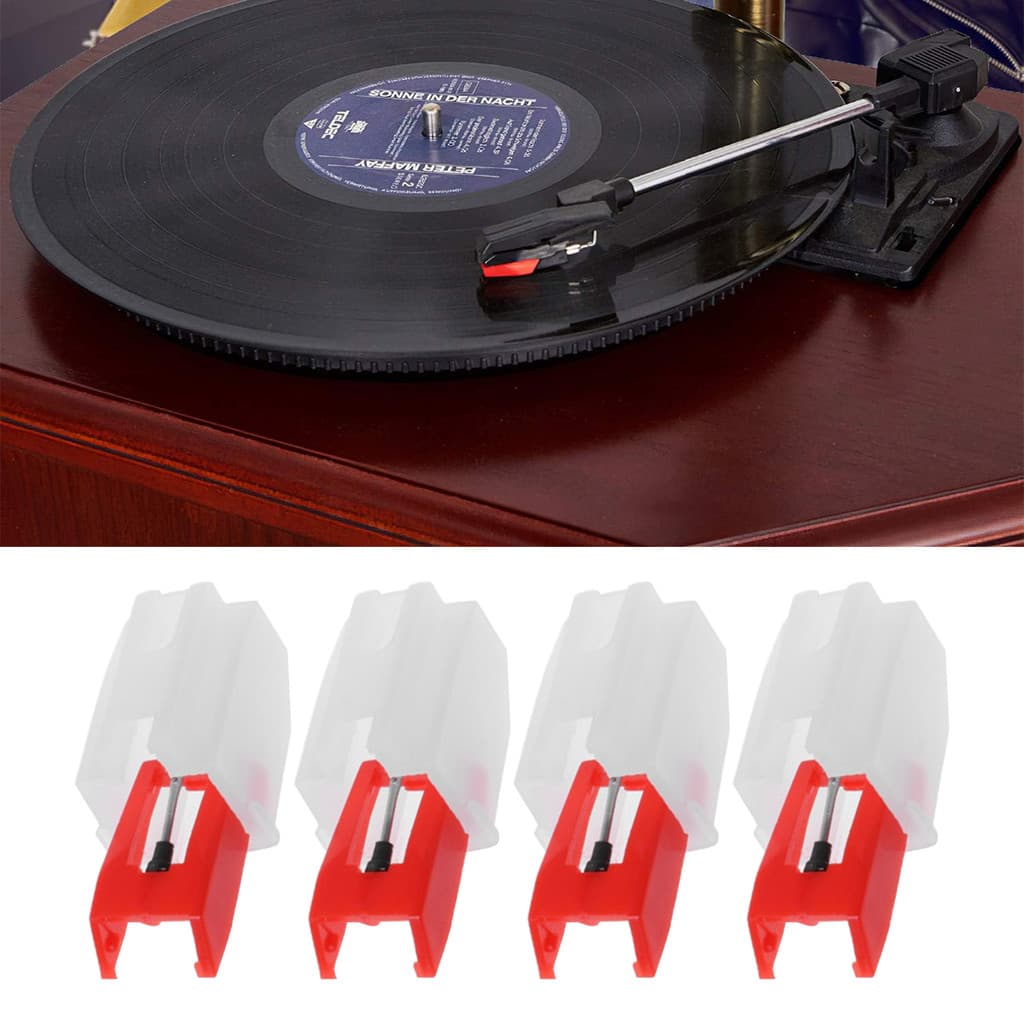 Agulhas Do Toca-Discos Estilete Cartucho Fonógrafo De 4 Pces , Vinil Da Substituição