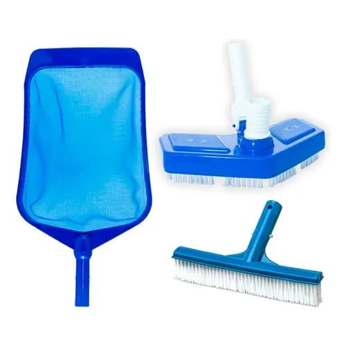 Super Kit Limpeza Para Piscinas Fibra Vinil Alvaneria