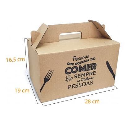 Kit Caixa Transporte de Papelão Para Alimentos Unidade