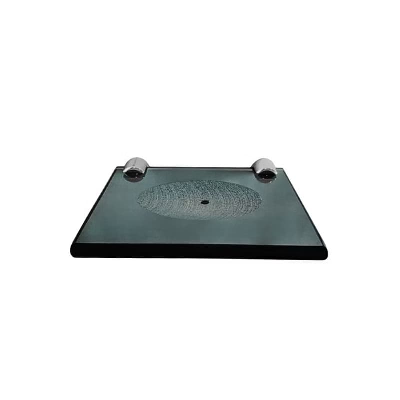 SABONETEIRA DE PAREDE EM VIDRO PARA BANHEIRO LUXO VIDRO FUMÊ 6MM