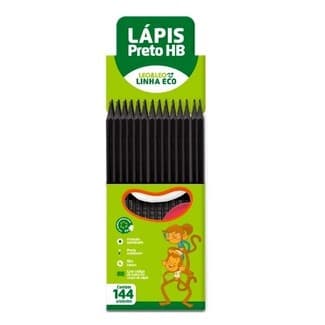 Lápis Preto HB Sextavado Linha Eco Unidade - Leo&Leo/ WX Gift