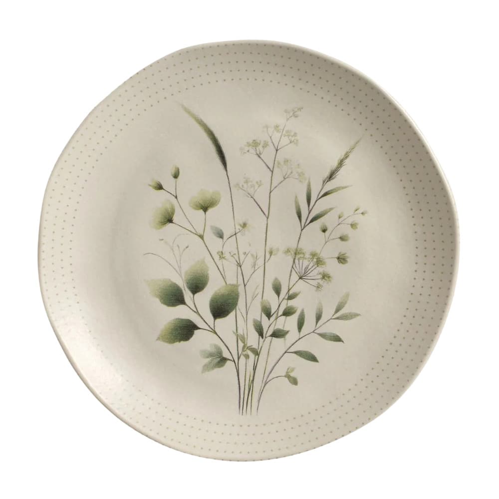 Prato Raso Em Cerâmica Orgânico Ammi 26,5cm Porto Brasil