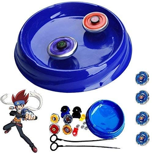 Brinquedo 4 Beyblade Com Metal Led + 2 Lançador + Arena,Com Led Super Rápida Pronta Para Batalha +Arena Clash de Combate