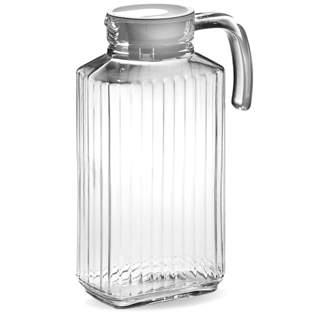 Jarras De Vidro Com Bico Alça Para Servir Jumbo Suco Água 1,800ml Com Tampa