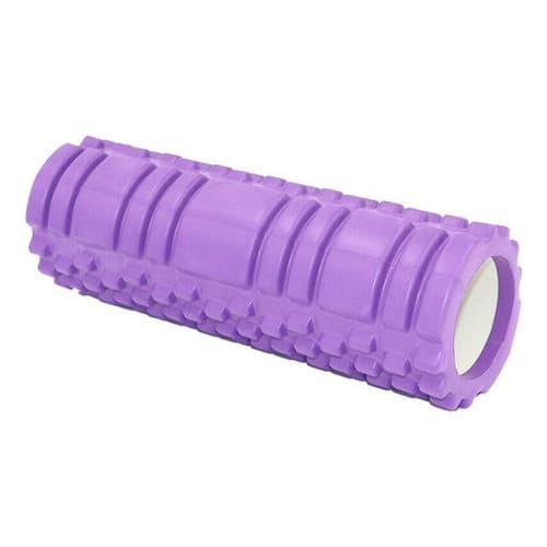 Rolo De Massagem Foam Roller Liberação Miofascial Yoga Roxo
