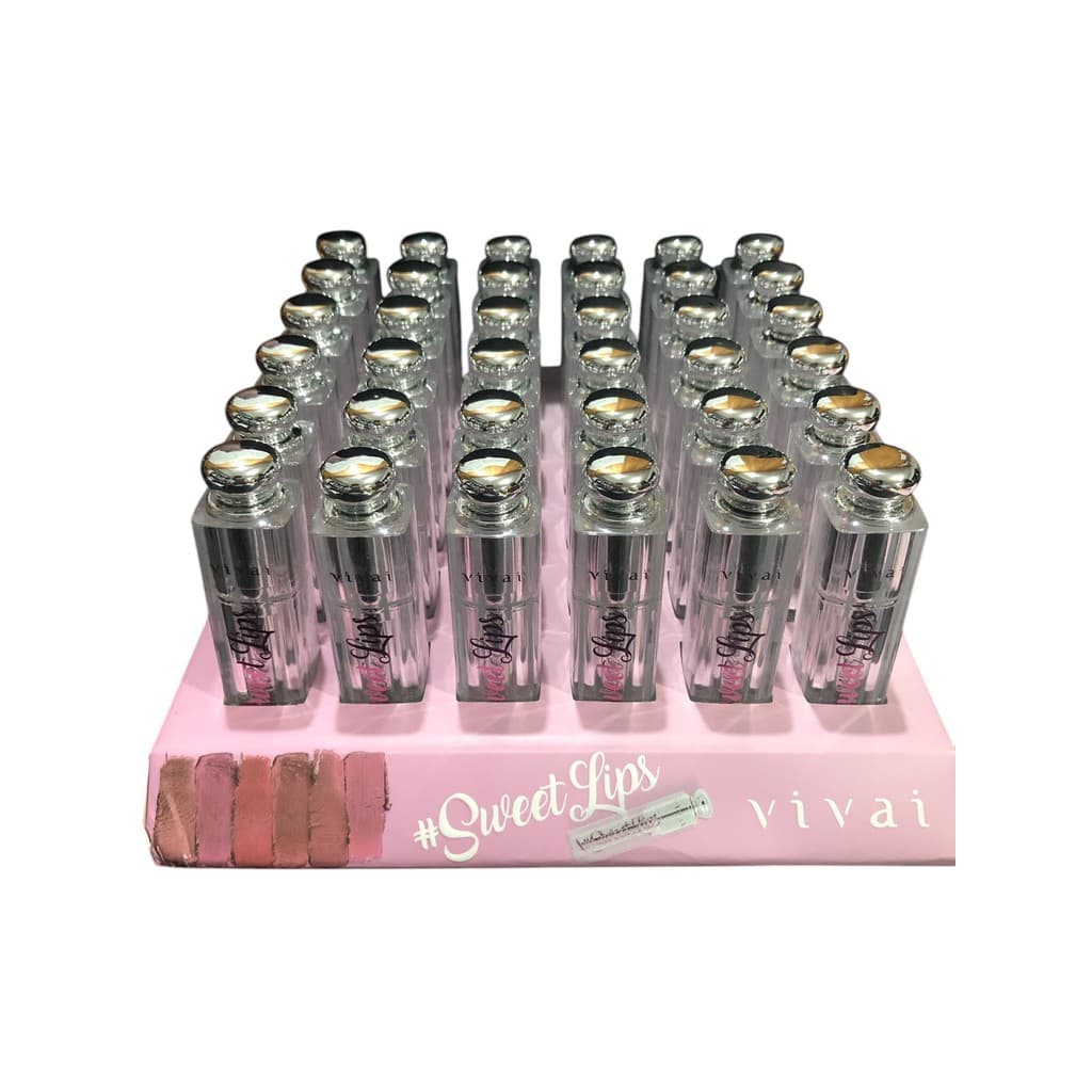 1 UNIDADE BATOM MATTE SWEET LIPS VIVAI BATOM SOFISTICADO E DELICADO PARA BOLSA