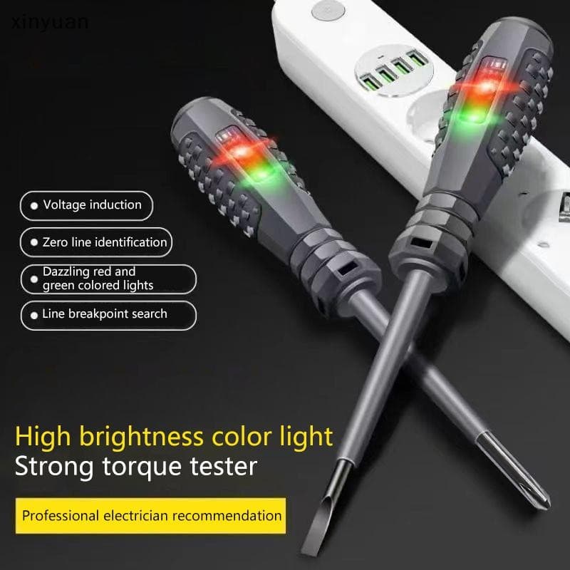xiny 2 Peças Chave De Fenda Magnética Eletricista Caneta De Teste De Tensão De Indução al Eletricistas Chaves Ferramenta
