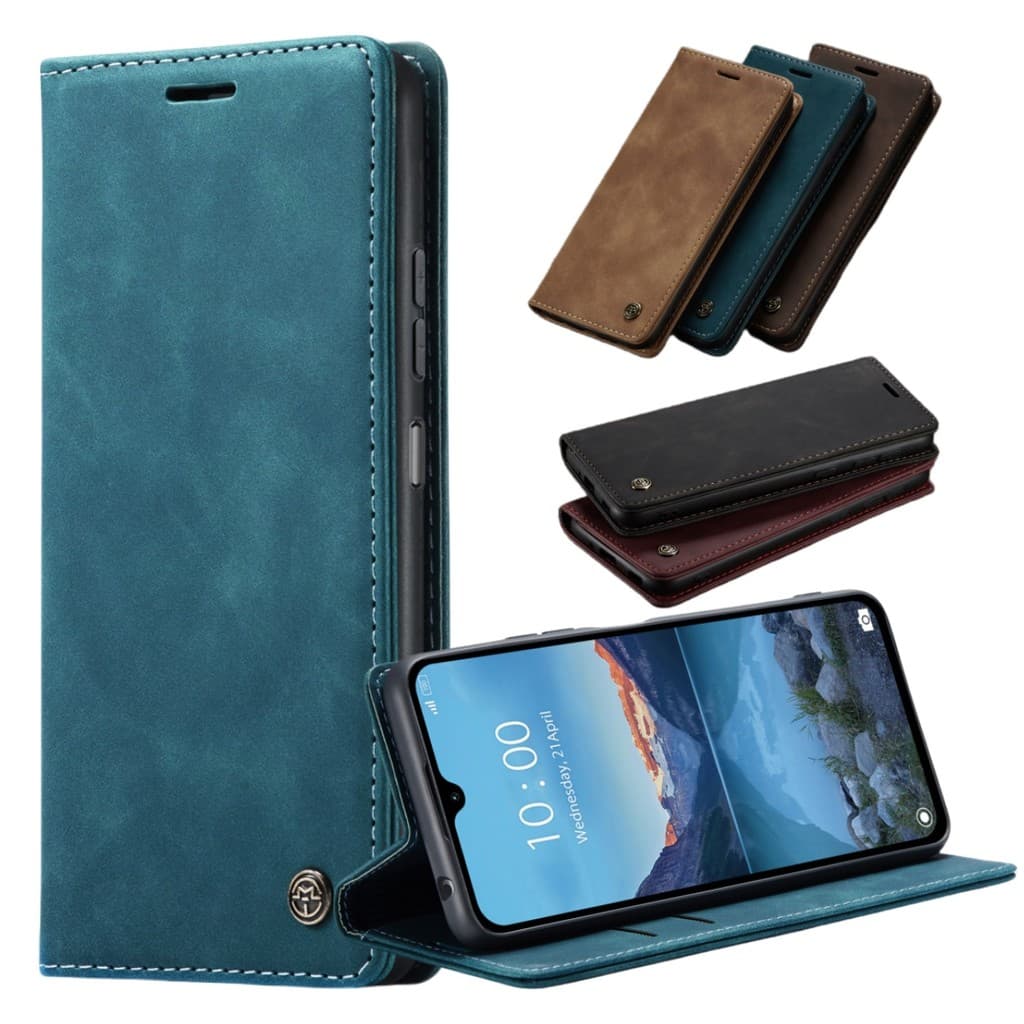 Para Samsung Galaxy S26 S25 S24 S23 S22 Ultra Plus S25 S24 S23 FE Fosco Couro Flip Capa Magnética Retro Carteira Caso