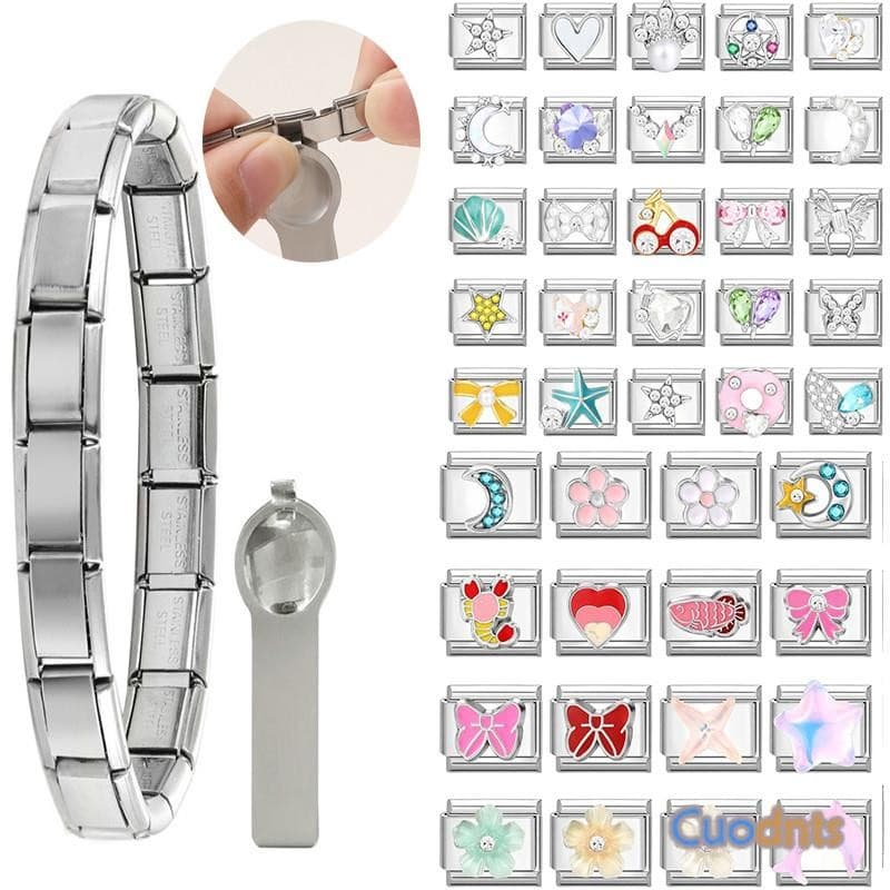 Links De Charme Italiano Para Pulseiras Nova Moda Pulseira Amigo Família DIY Módulo Italianos Caber 9mm Jóias De Aço Ino