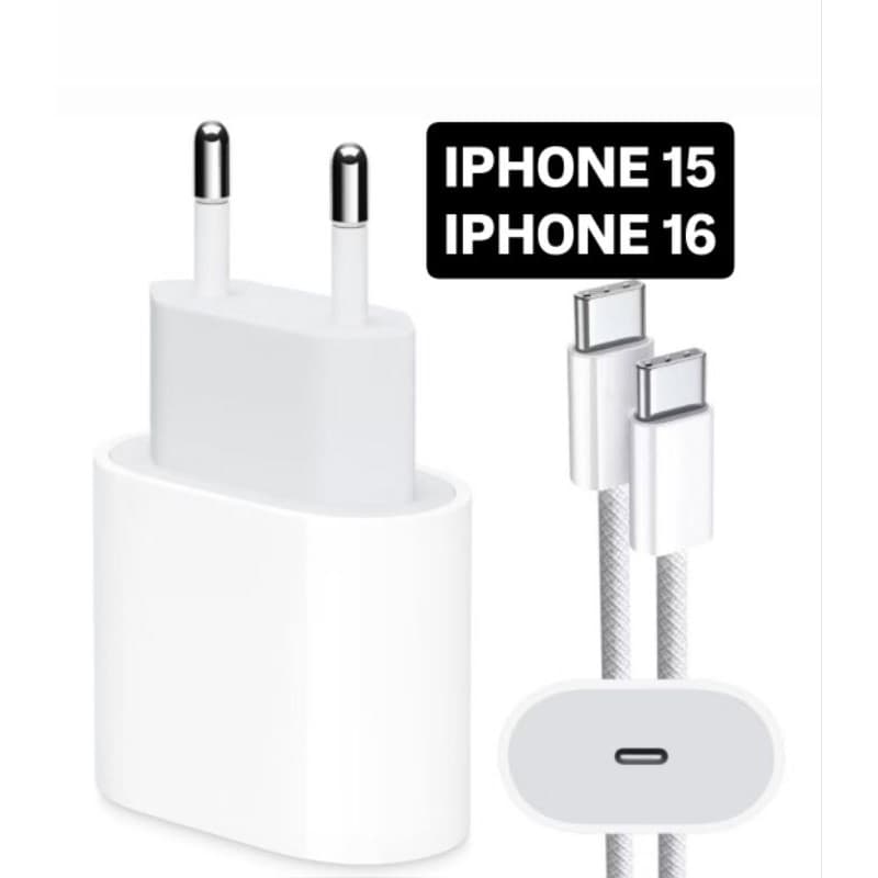 Carregador Para iPhone 15 16 Pro Max Turbo 35W Completo Cabo 1Metros
