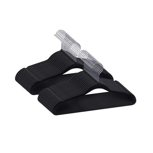 Kit 100 Cabides De Veludo Slim Antideslizante Ultrafinos