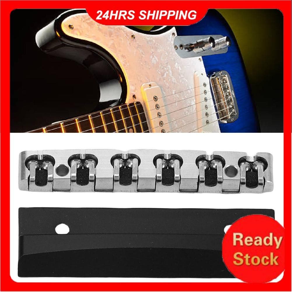 Guitar Roller Nut Replacement  Multifunctional Stainless Steel Electric 1 11/16in Length 7/32in Thickness for