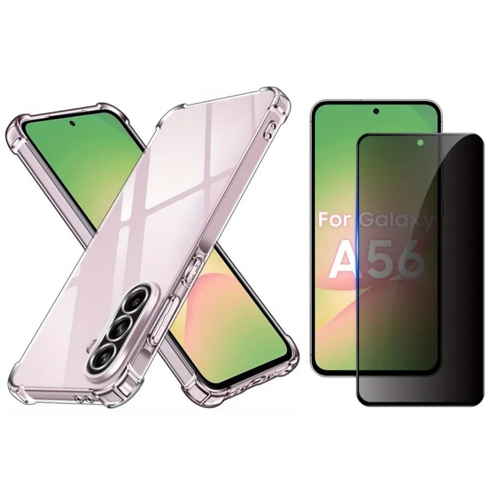 Capa Case Capinha Anti Impacto Compatível Com Galaxy A56 + Película 3D Privacidade
