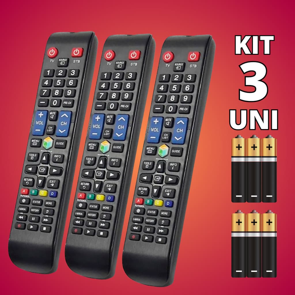 Kit Controle Remoto Compatível Com Samsung Smart Hub Futebol - Escolha Seu Kit