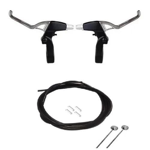 Par Manetes De Freio Em Aluminio para Bicicleta bike + Cabo E Canduite de v-brake ou a disco