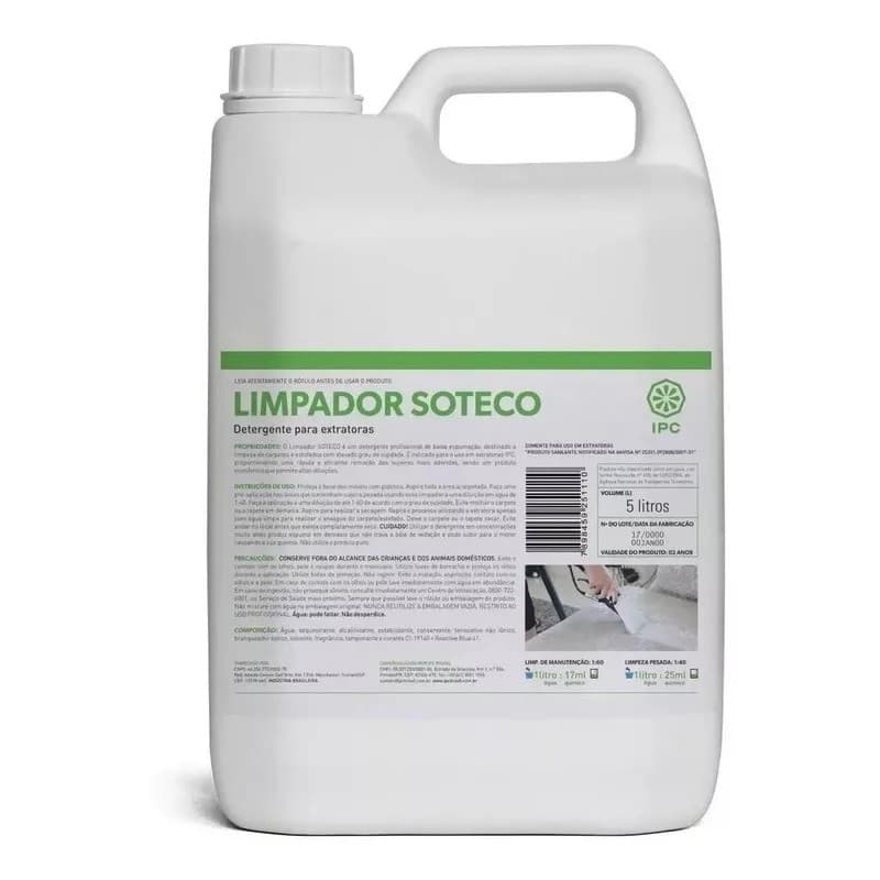 Detergente Limpador Para Extratora 5 Litros Sbn4171 Ipc