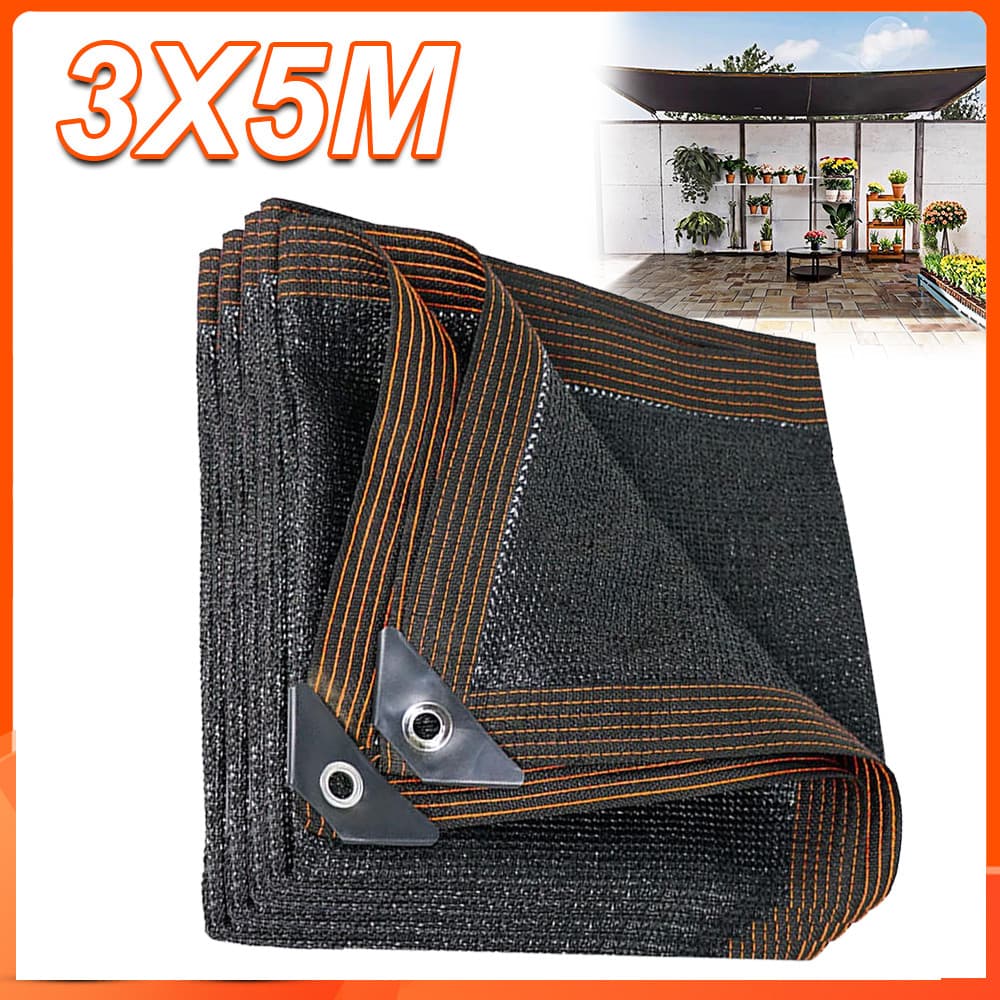 3x5m preto Tela Sombreamento Toldo Sombrite Garagem Proteção 80% Alta Qualidade