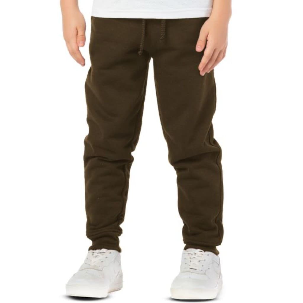 Calça Infantil Menino Básica Moletom Verde Militar