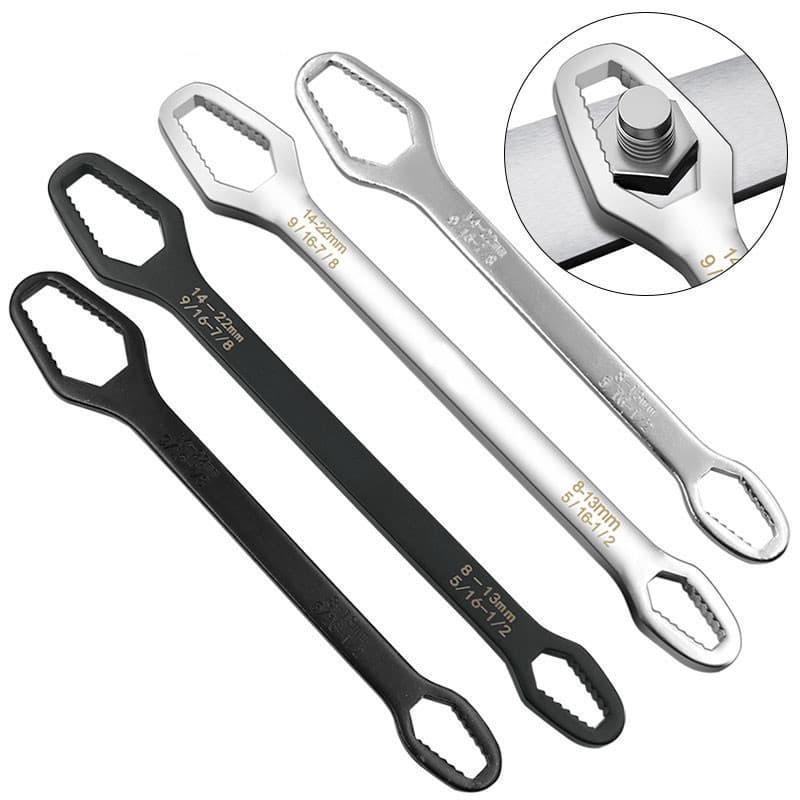 Chave universal catraca de aço cromadas  chave de boca jogo de chave  Ferramenta tipo Plum 8-22MM