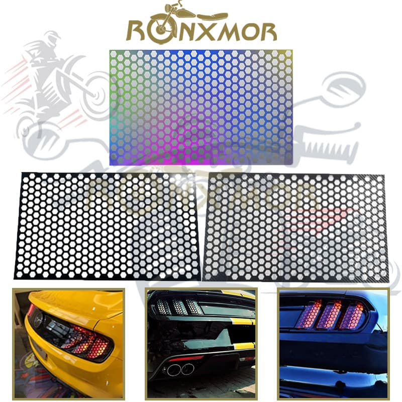 RONXMOR 1 Peça Adesivo Para Luz De Carro Filme Farol Neblina Traseira Favo De Mel De Vinil Autoadesivo Motocicleta Envol