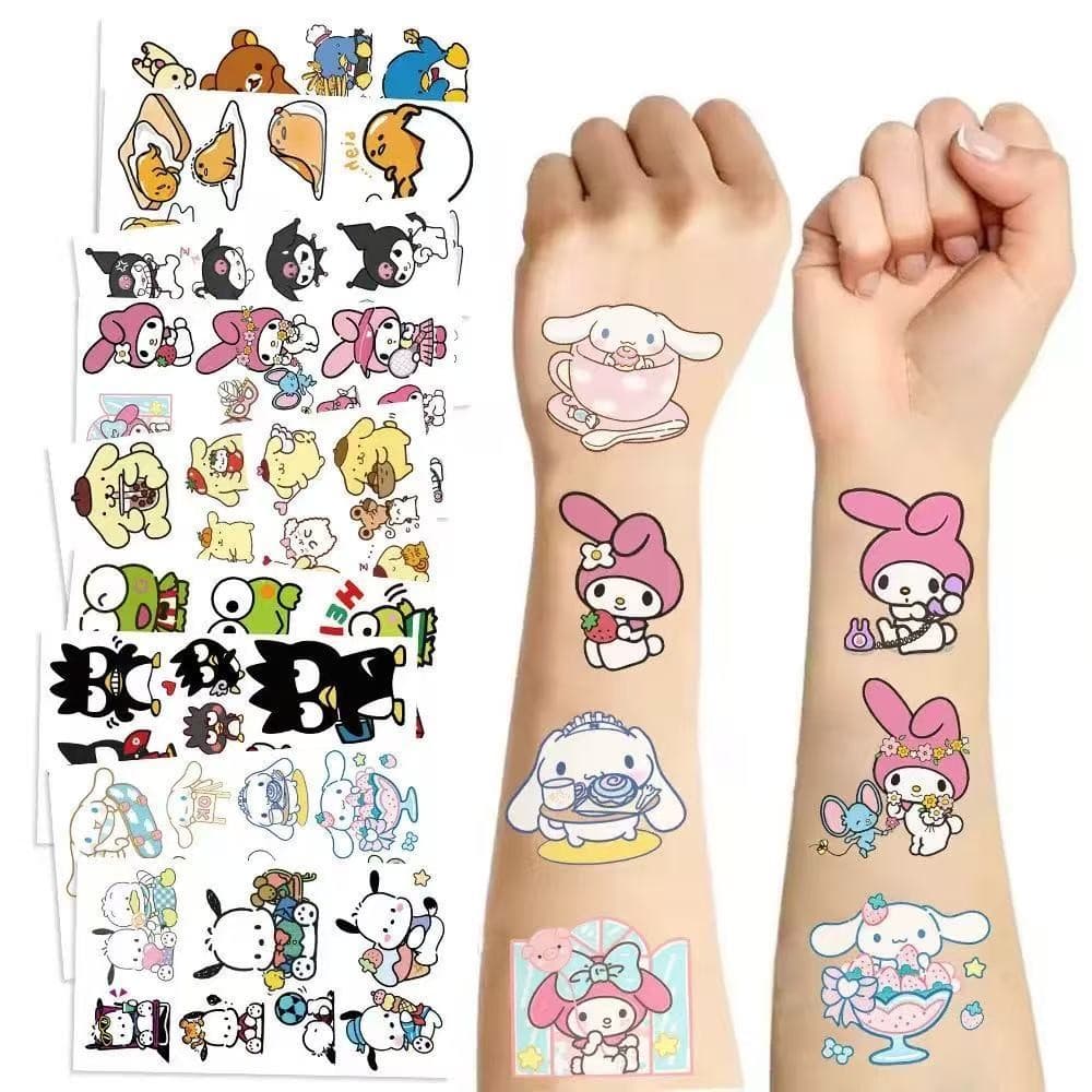 Tatuagens Temporárias Infantis – Capivara, Unicórnio e Hello Kitty | Desenhos Animados para Meninos e Meninas