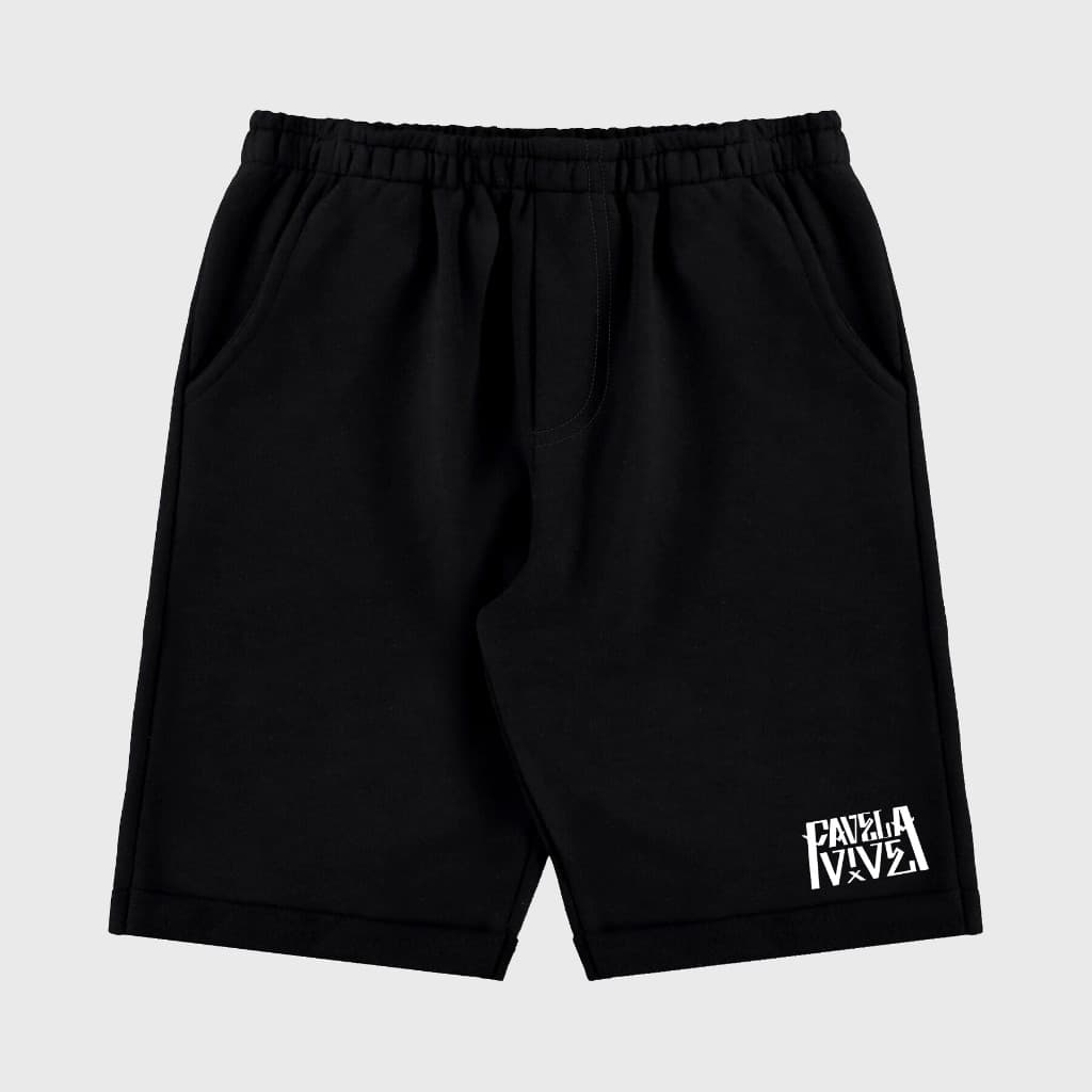 Bermuda Masculina Moletom Rap Estilo De Rua Favela Vive